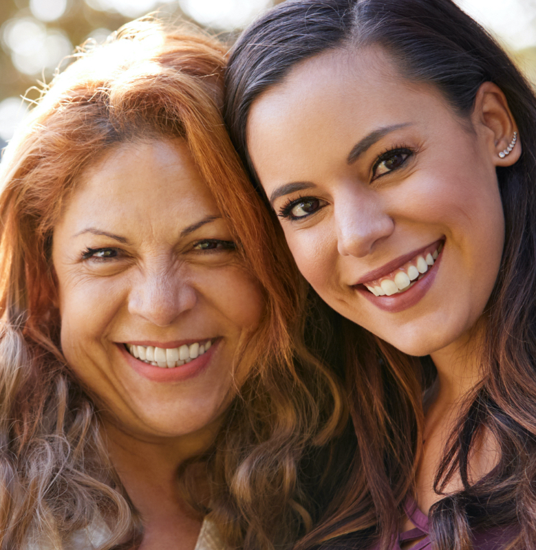 Photo of a happy woman and her mom