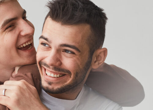 Photo of a happy gay couple